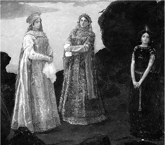 Три царевны подземного царства. В. Васнецов (1881).