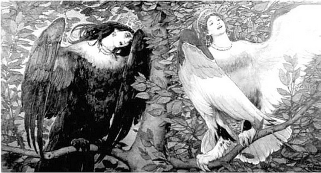 Птицы Сирин и Алконост. Песнь радости и печали. В. Васецов (1896).