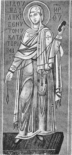 Фрагмент «Благовещения». Мозаика Софийского Киевского собора