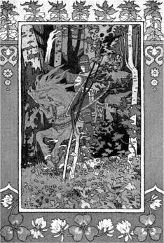 Красный всадник. И. Билибин (1900).