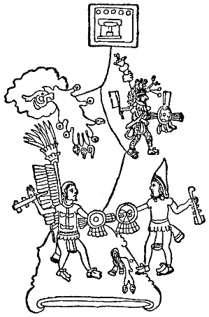 Сражение между мексиканскими и билимекскими воинами.