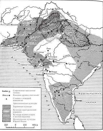 Карта Древней Индии.